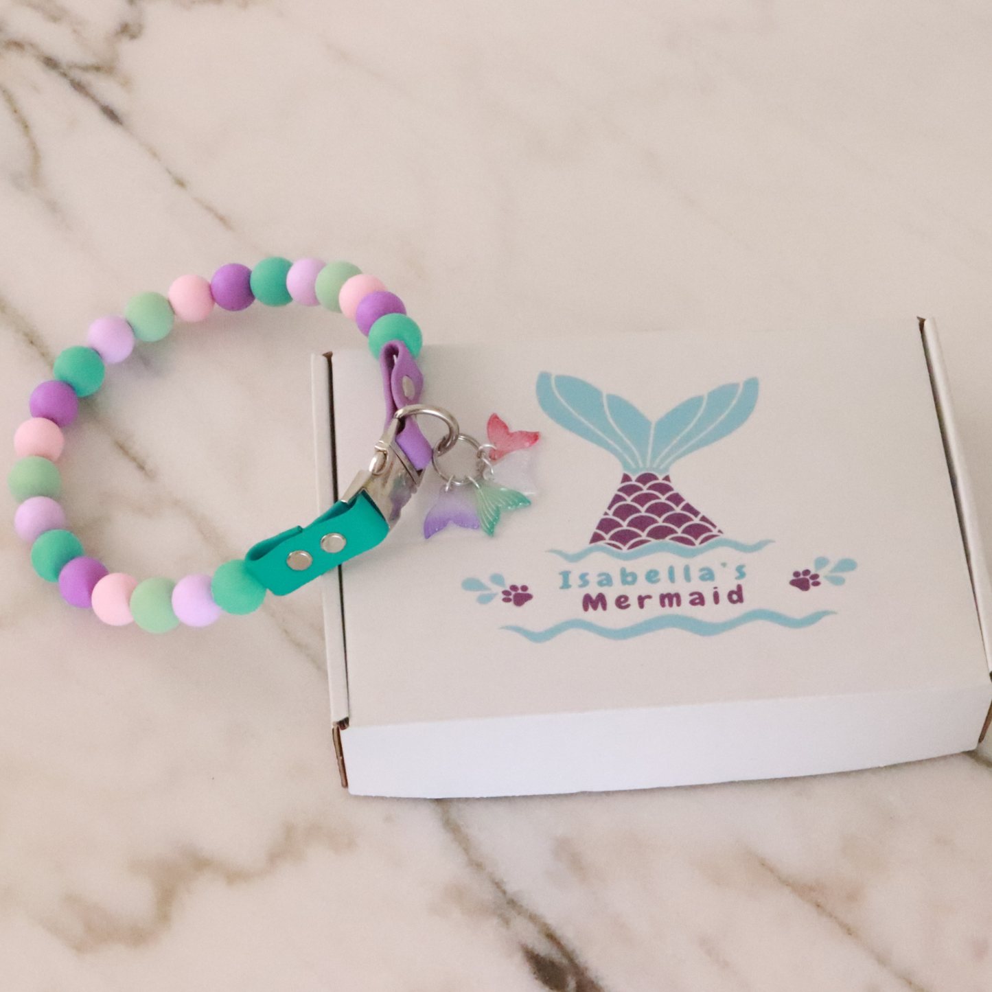 Isabella Mermaid š§āāļø - Beaded dog collar