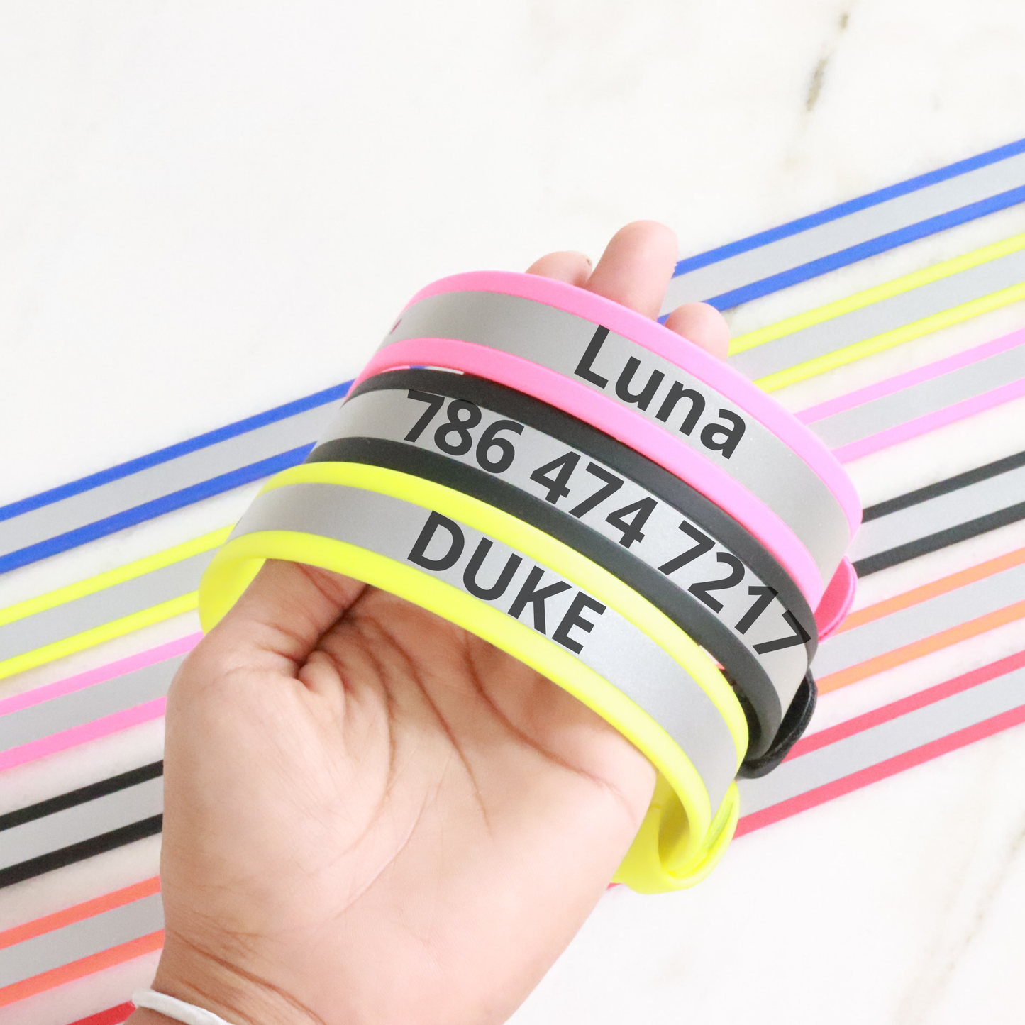 Custom Name Reflective Dog Collar - Biothane®