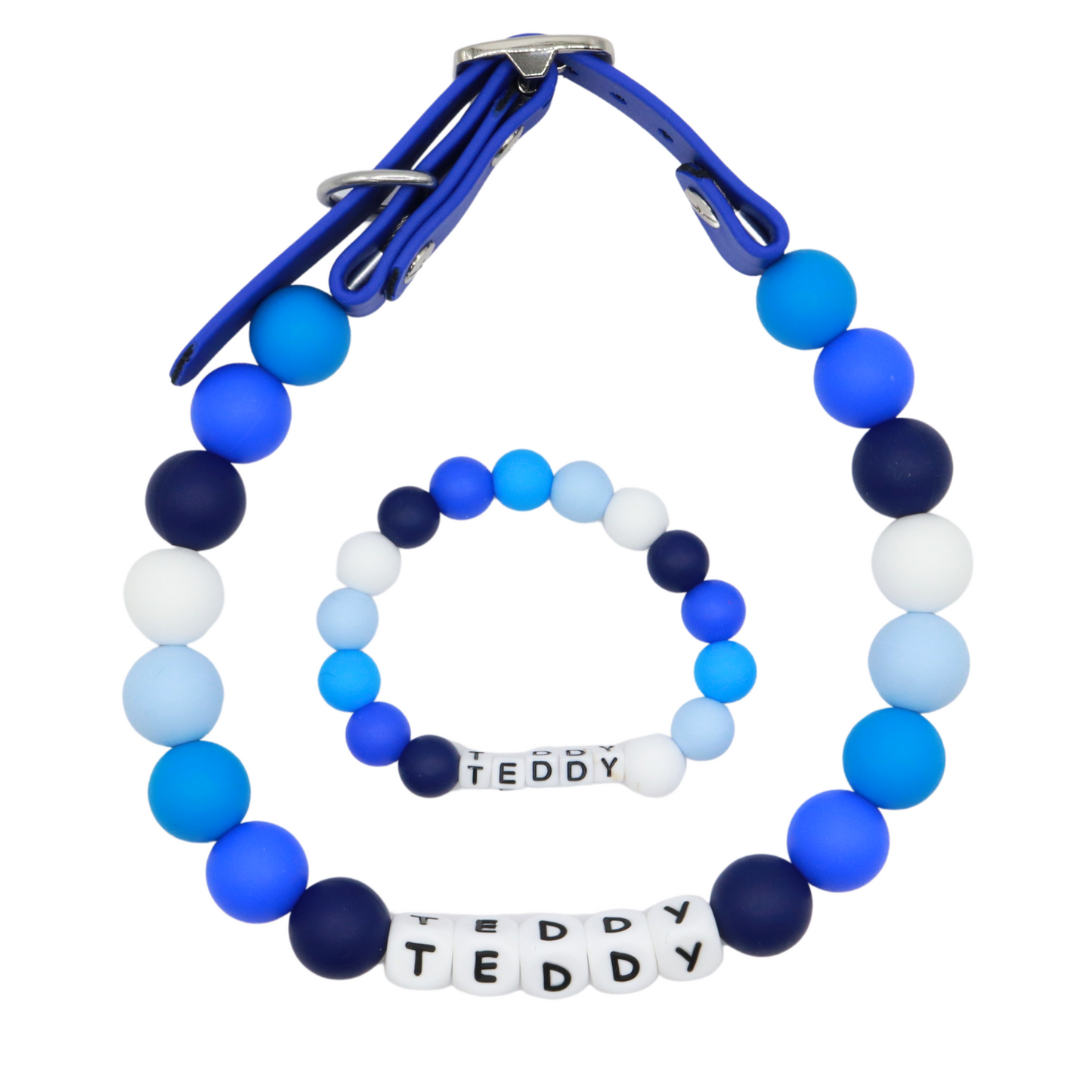 Friendship bracelet dog collar and bracelet set - Matching dog and owner- Adjustable