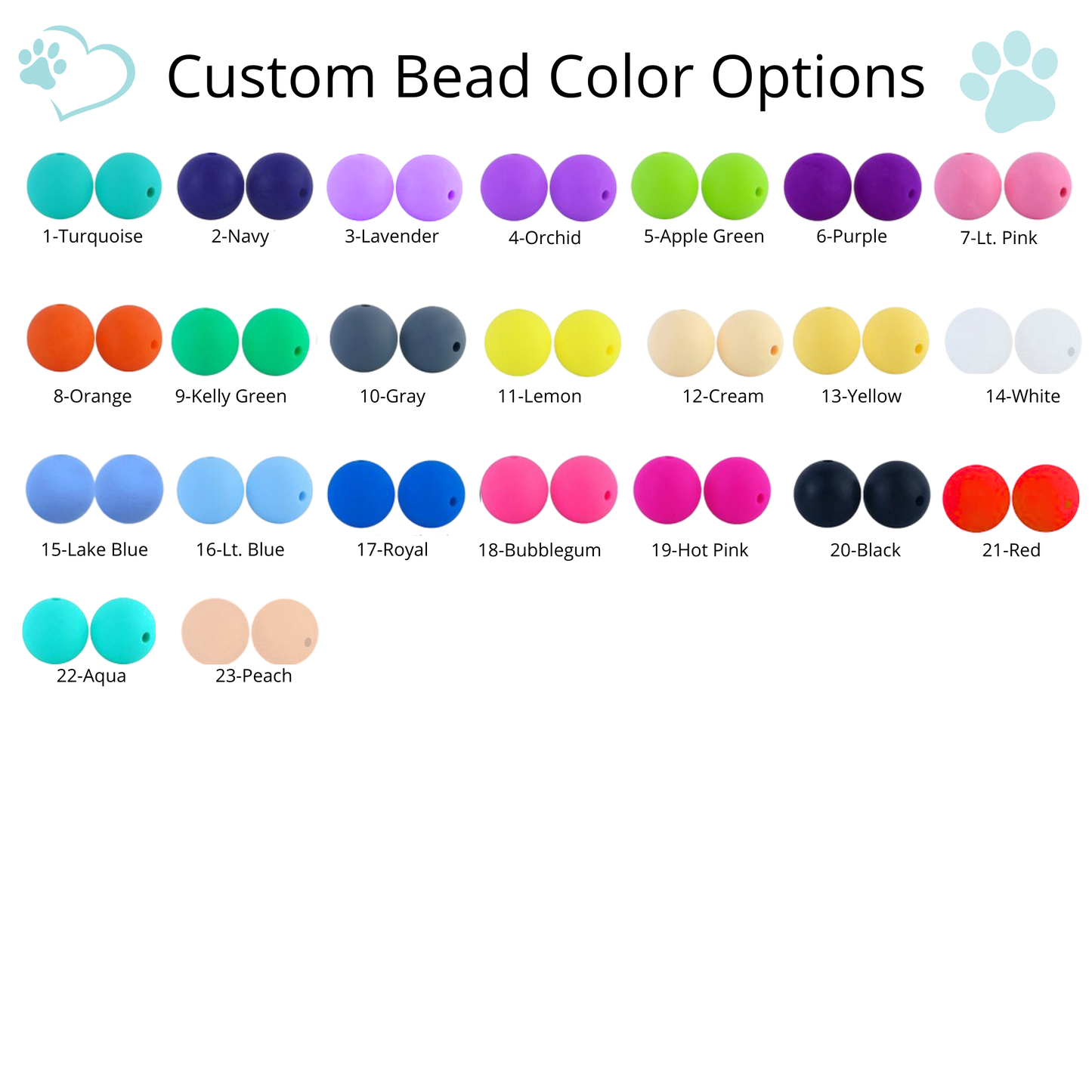 Beaded dog Leash and Collar Set