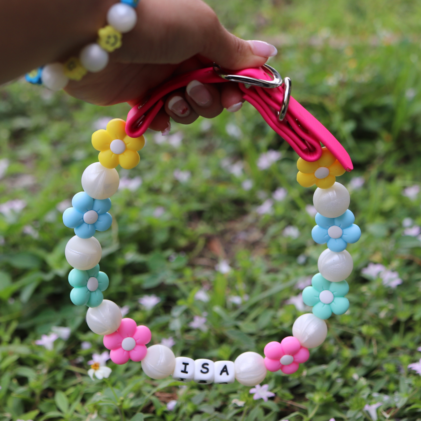 ¡Diseña tu propio collar AJUSTABLE para perros o gatos! Nombre, cuentas y correa personalizados