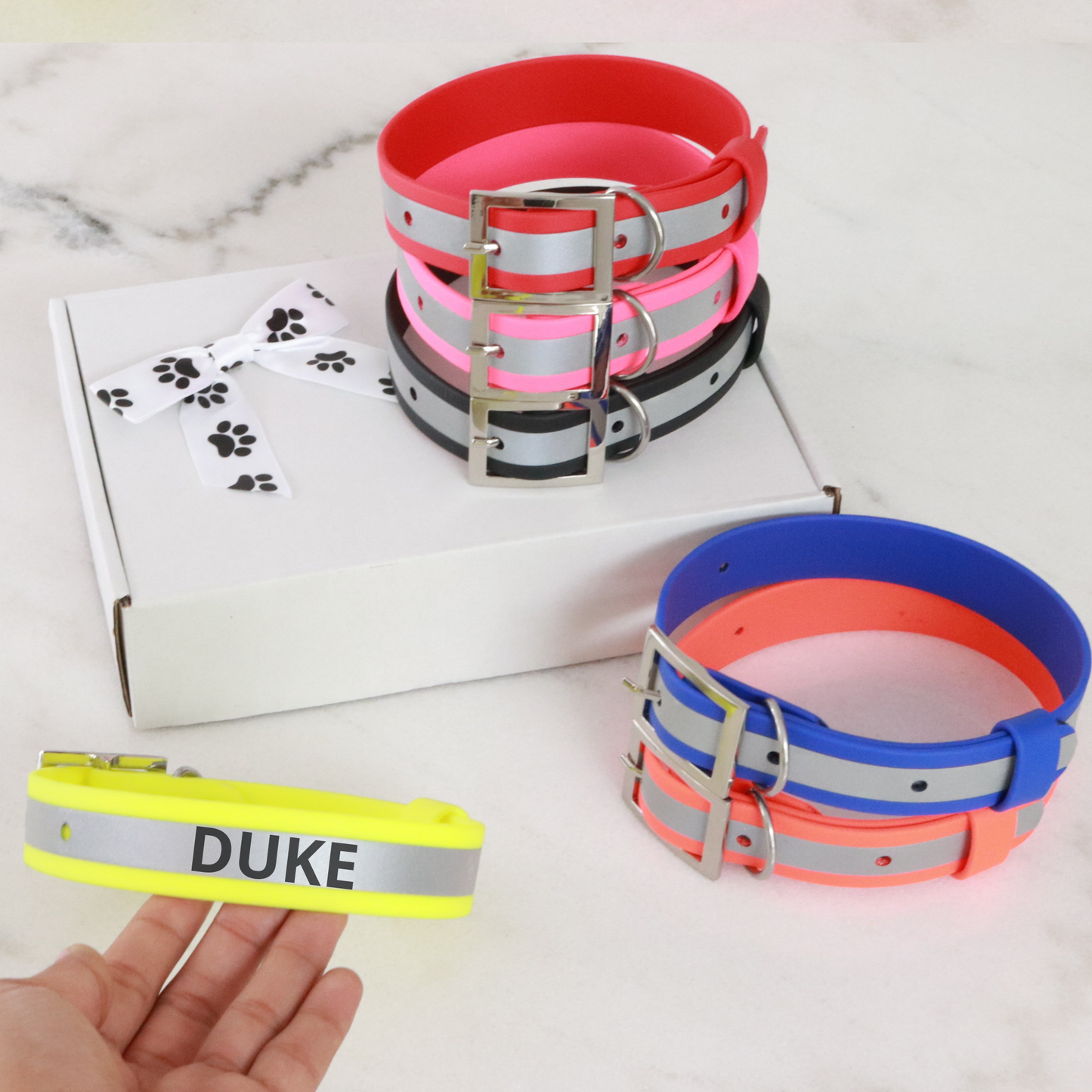 Custom Name Reflective Dog Collar - Biothane®