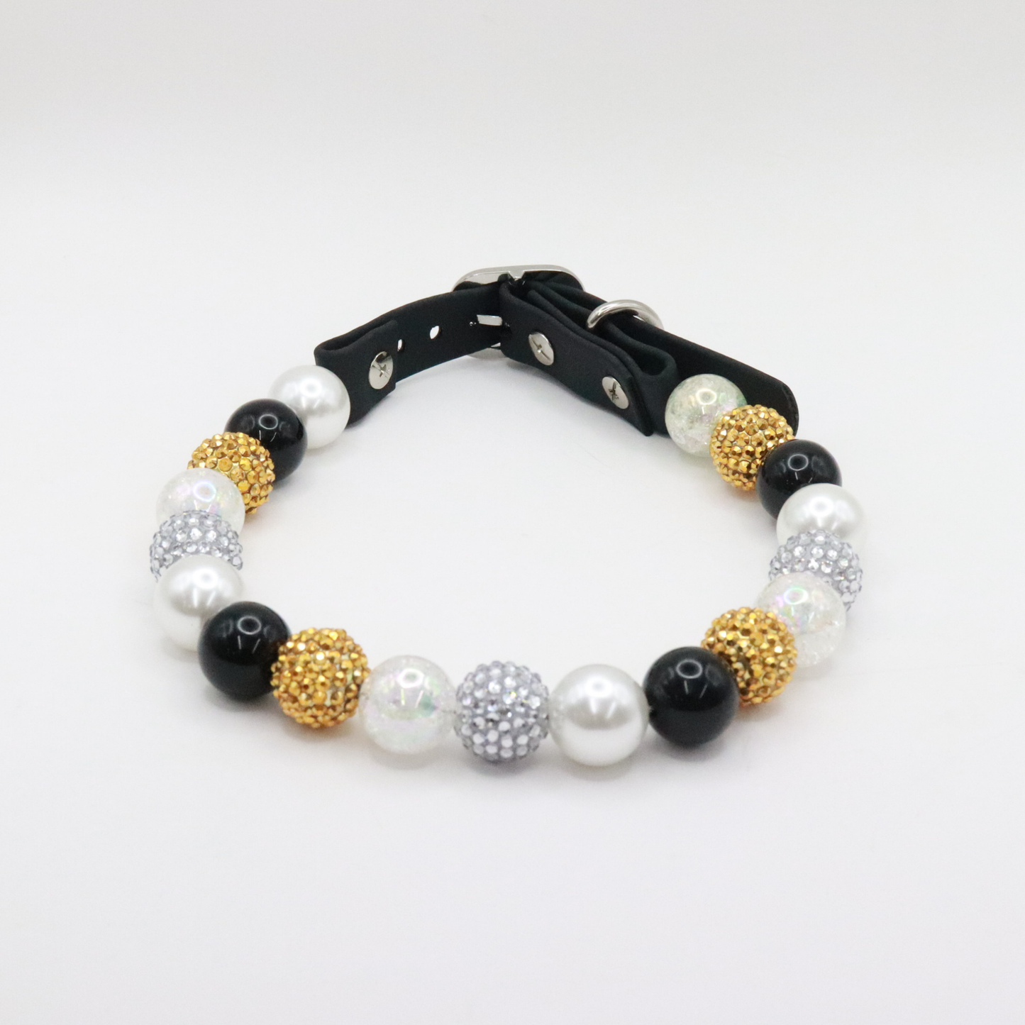 Shiny Beaded New Year Dog Collar-Adjustable