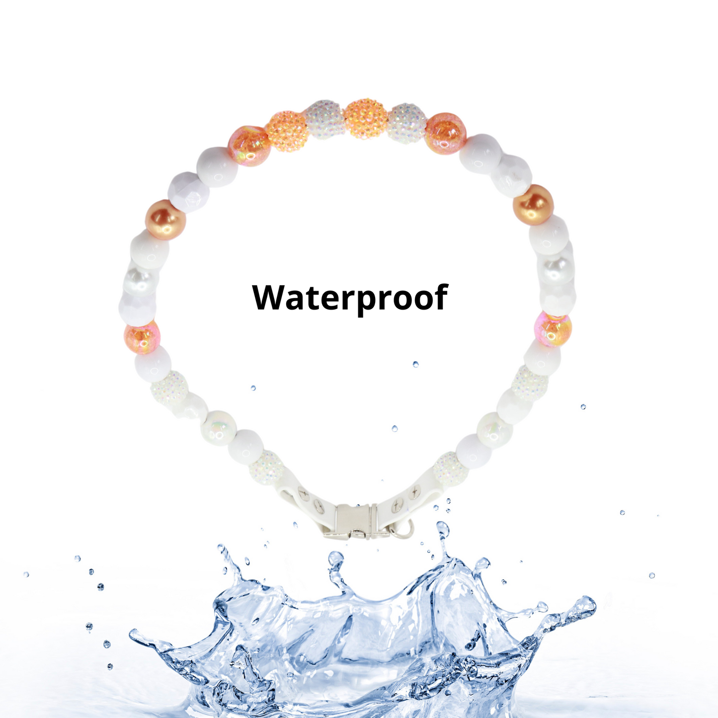 Collar de boda de Isabella - Plata/Naranja