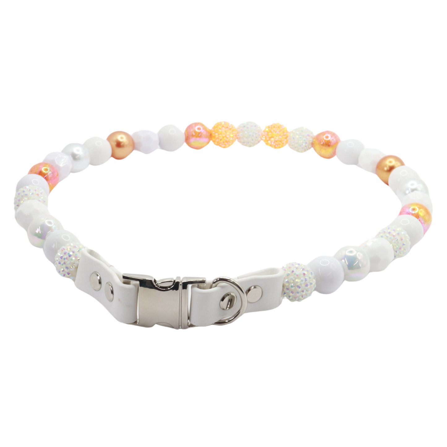 Collar de boda de Isabella - Plata/Naranja