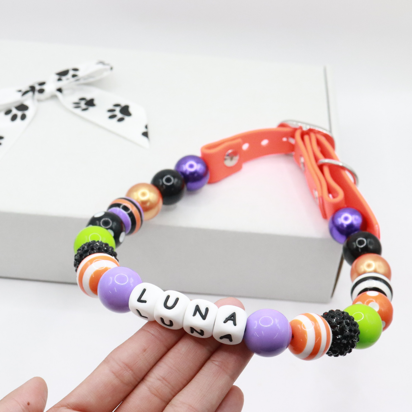 Custom Halloween Dog Collar- Adjustable