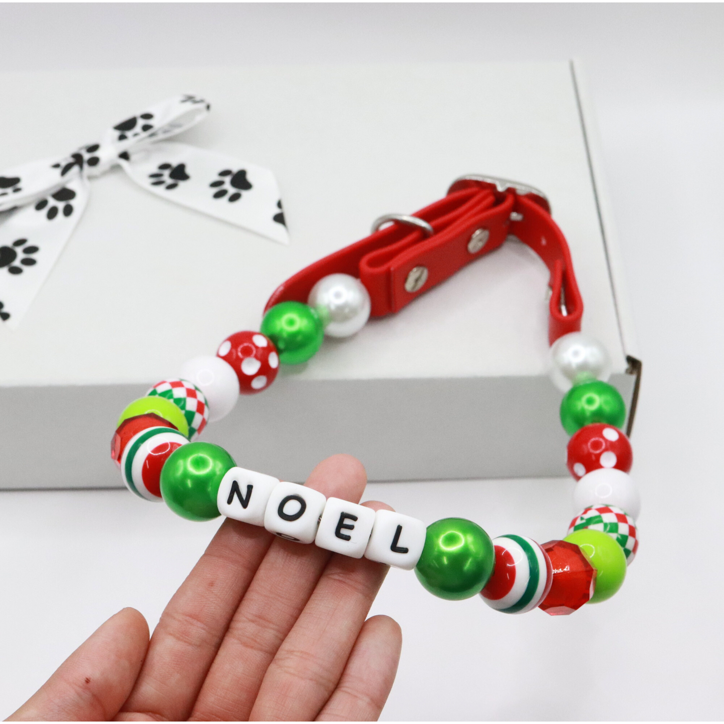 Custom Christmas Dog Collar-Adjustable