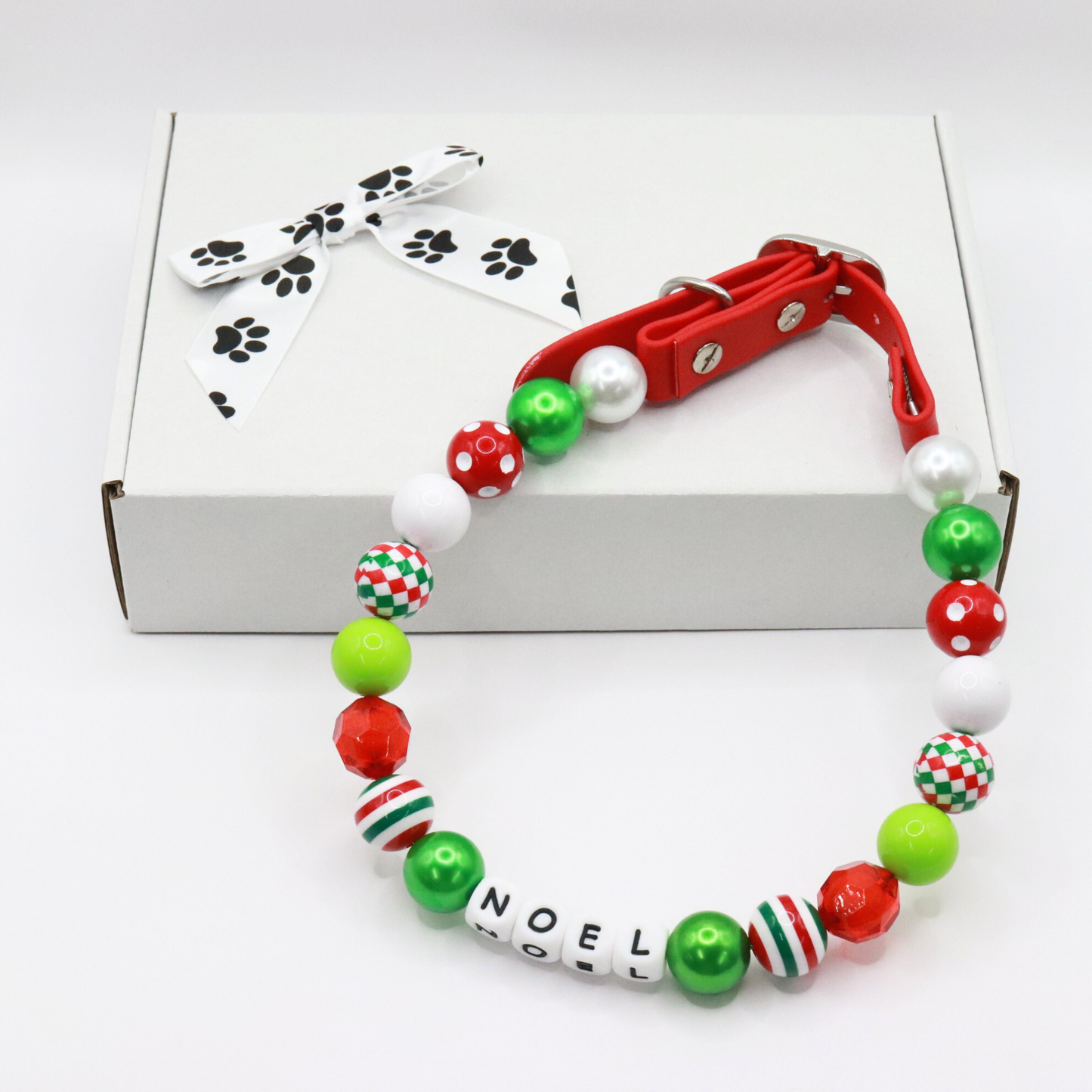 Custom Christmas Dog Collar-Adjustable