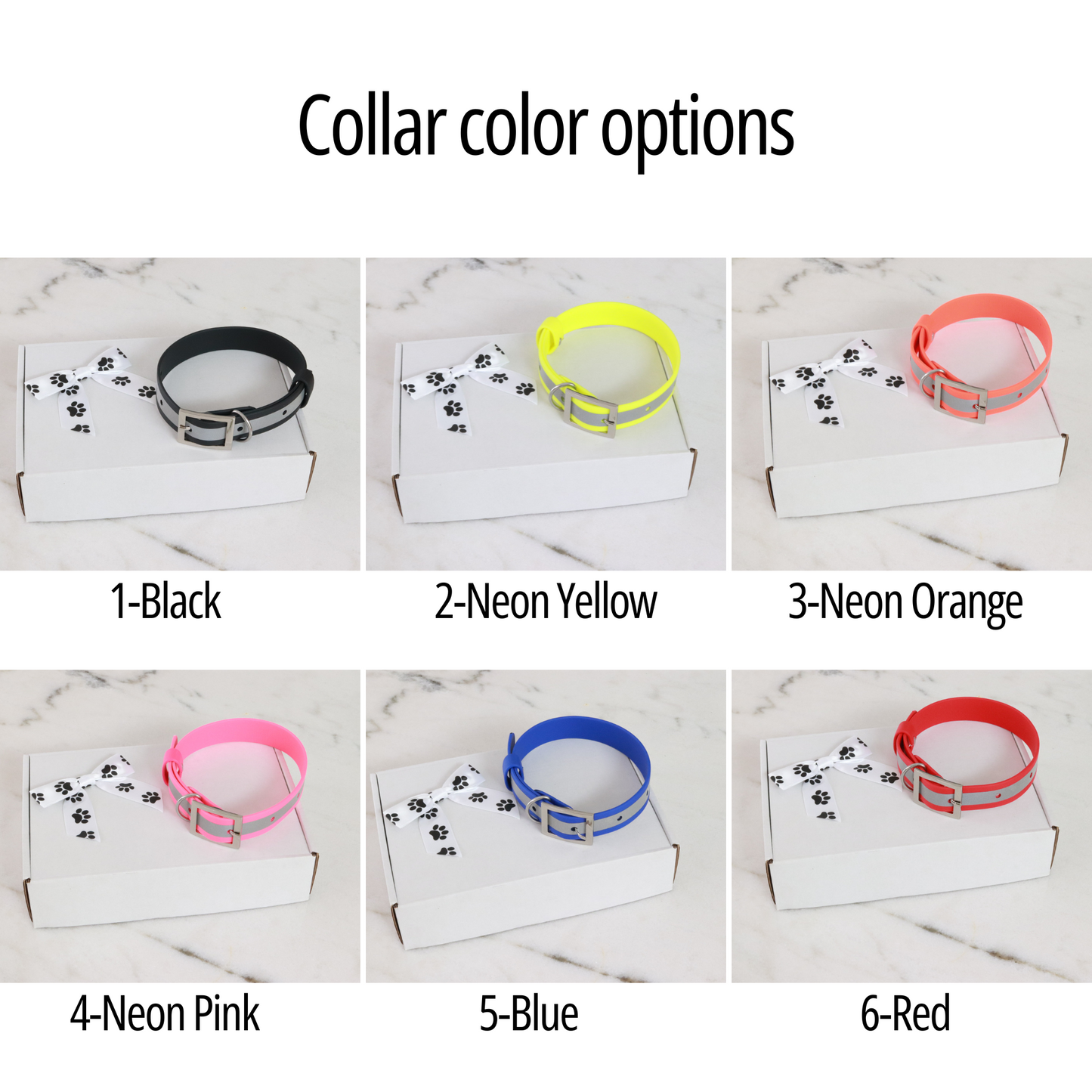 Custom Name Reflective Dog Collar - Biothane®