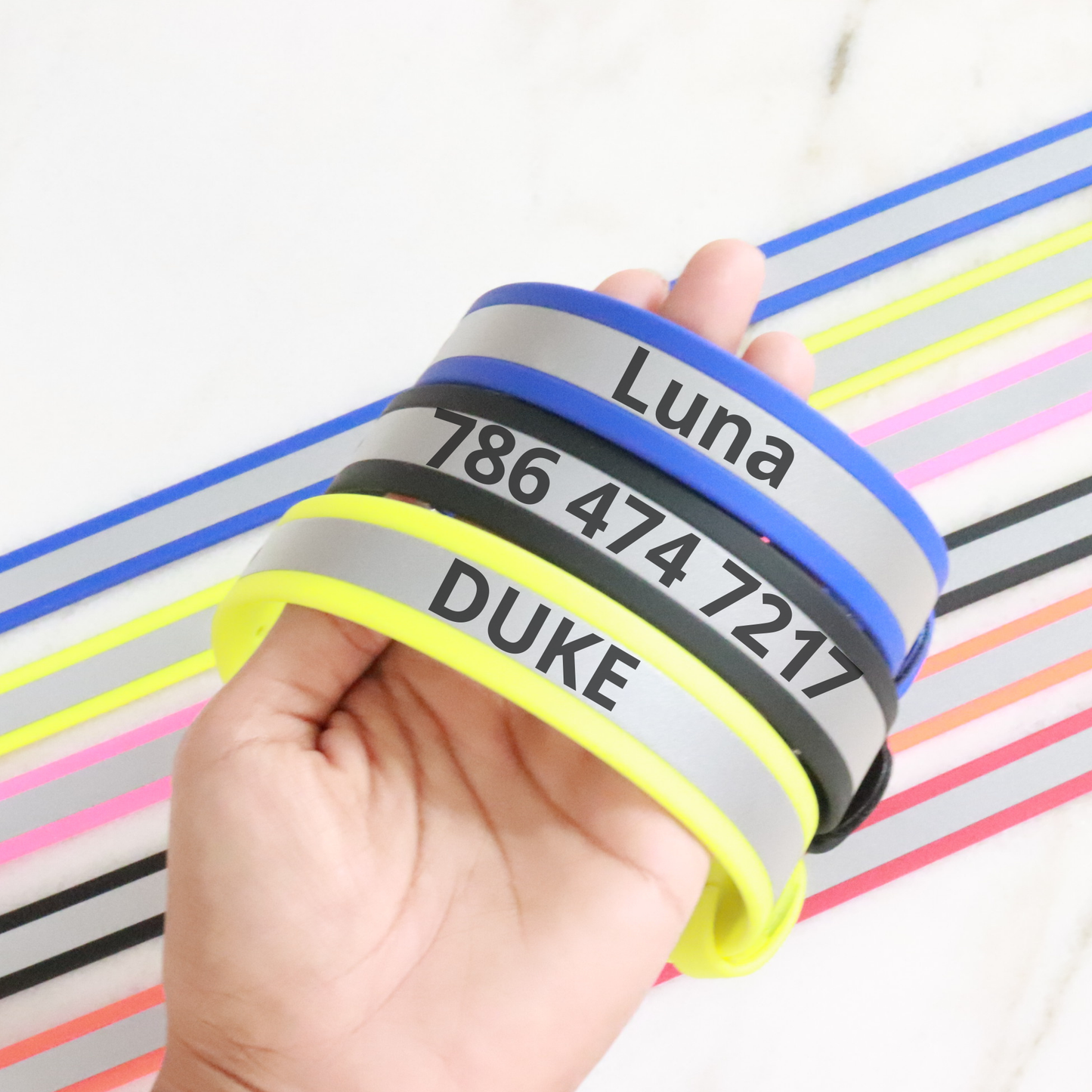 Custom Name Reflective Dog Collar - Biothane®