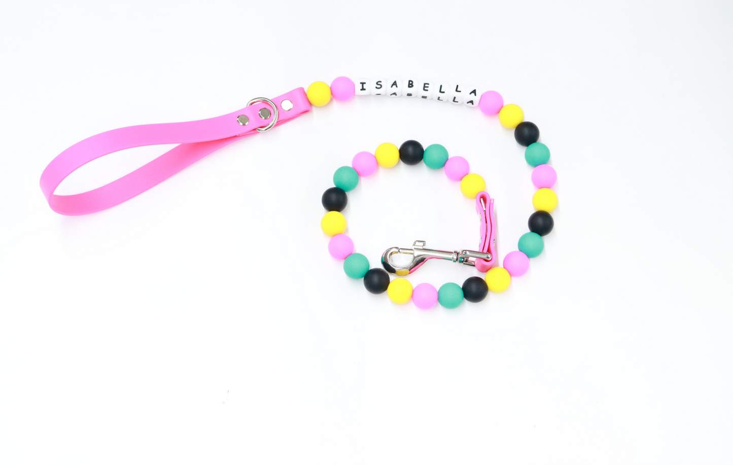 Custom Name Beaded dog leash