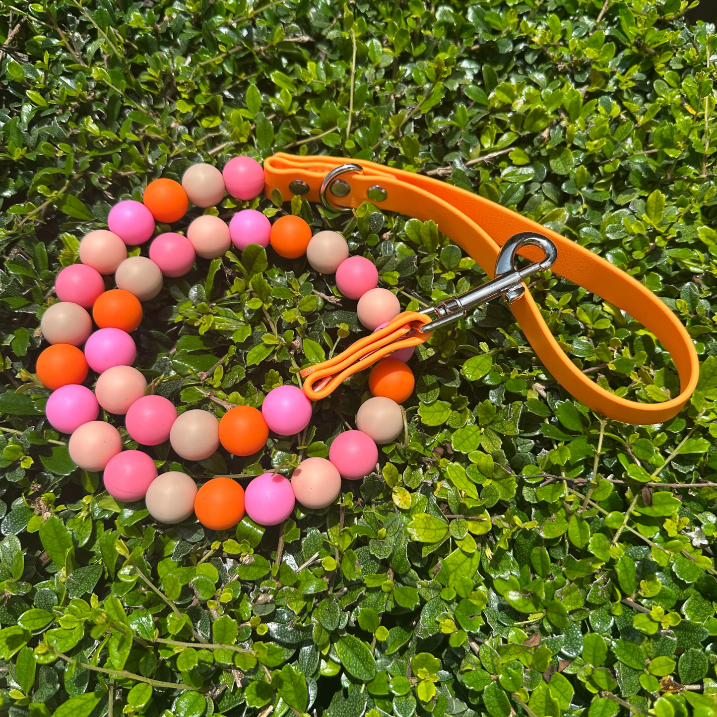 Beaded dog Leash and Collar Set