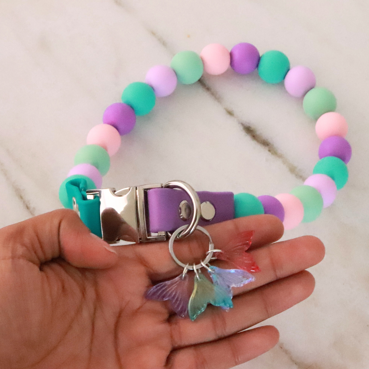 Isabella Mermaid š§āāļø - Beaded dog collar