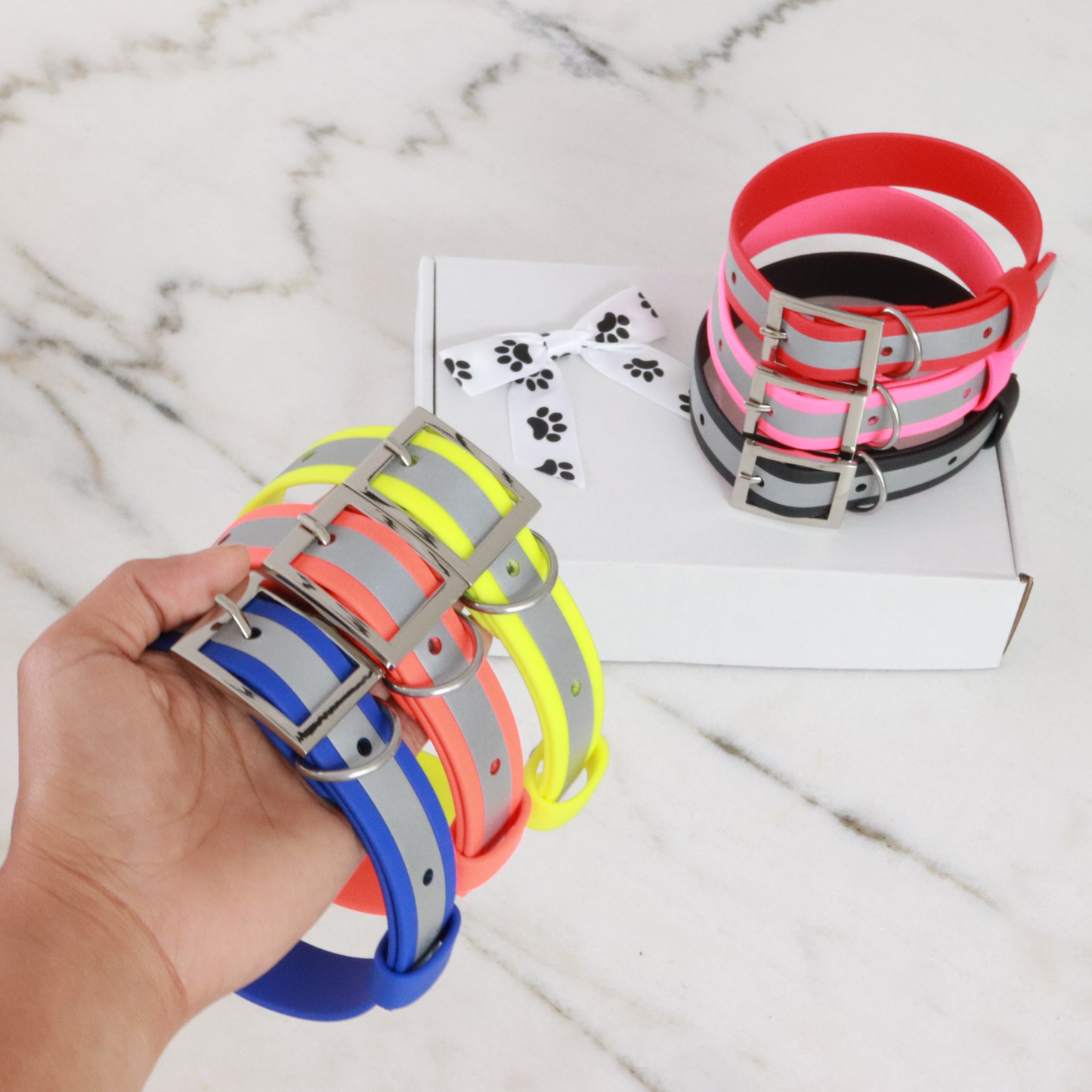 Custom Name Reflective Dog Collar - Biothane®