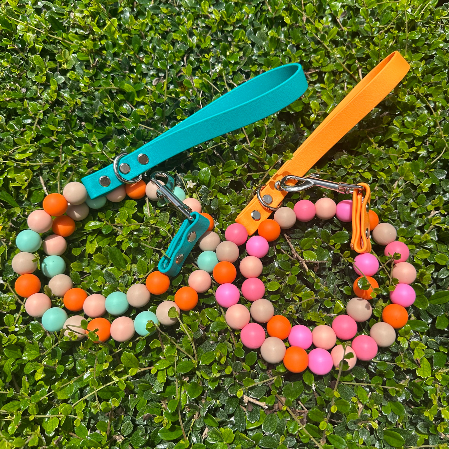Beaded dog Leash and Collar Set