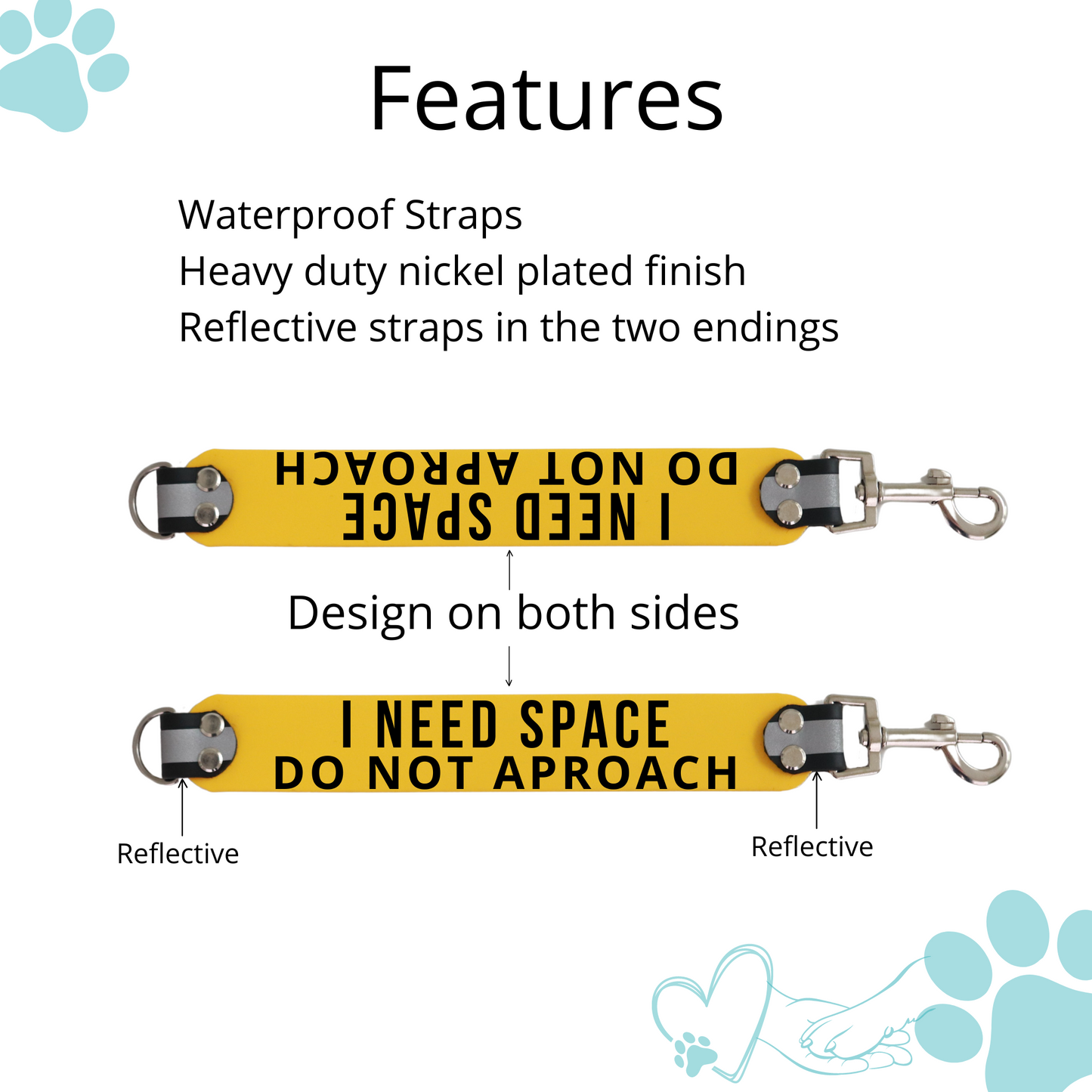 Extensor de correa personalizado para perros ciegos