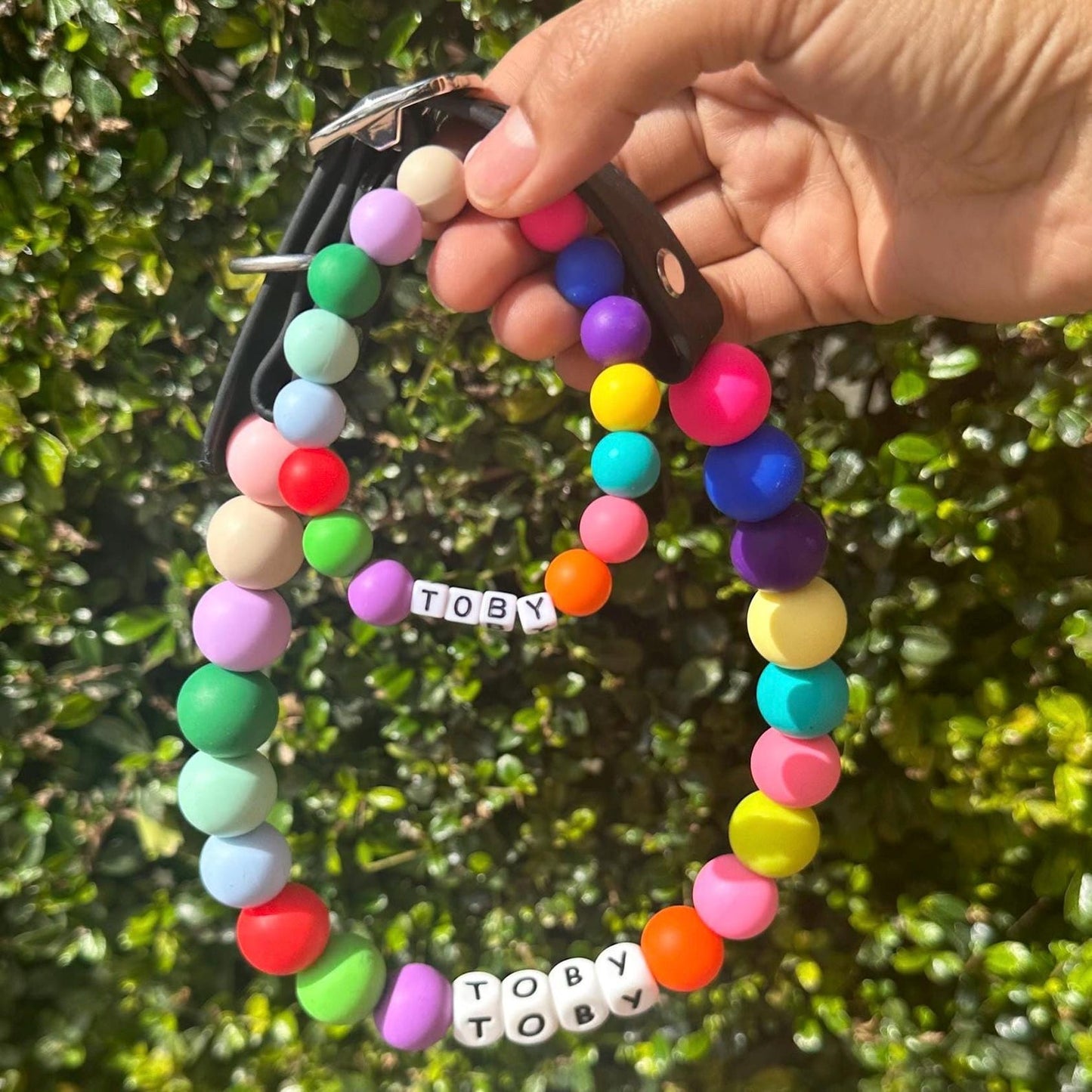 Friendship bracelet dog collar and bracelet set - Matching dog and owner- Adjustable