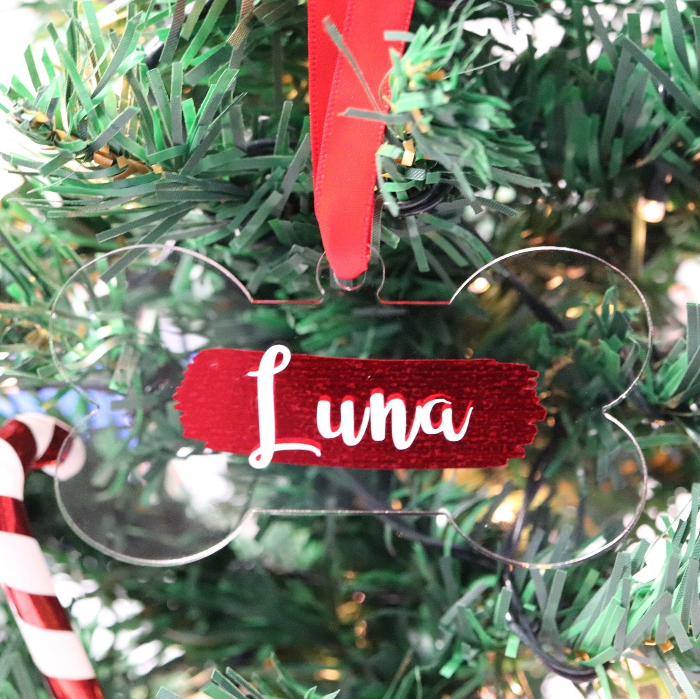 Personalized Dog Bone Ornament Christmas