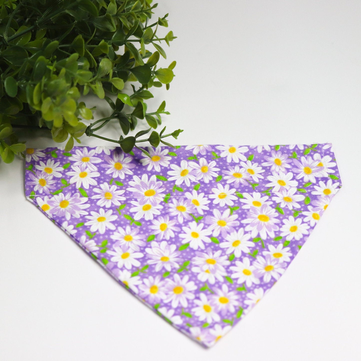 Bandana para perros con flores de margaritas: bandana para perros con nombre personalizado