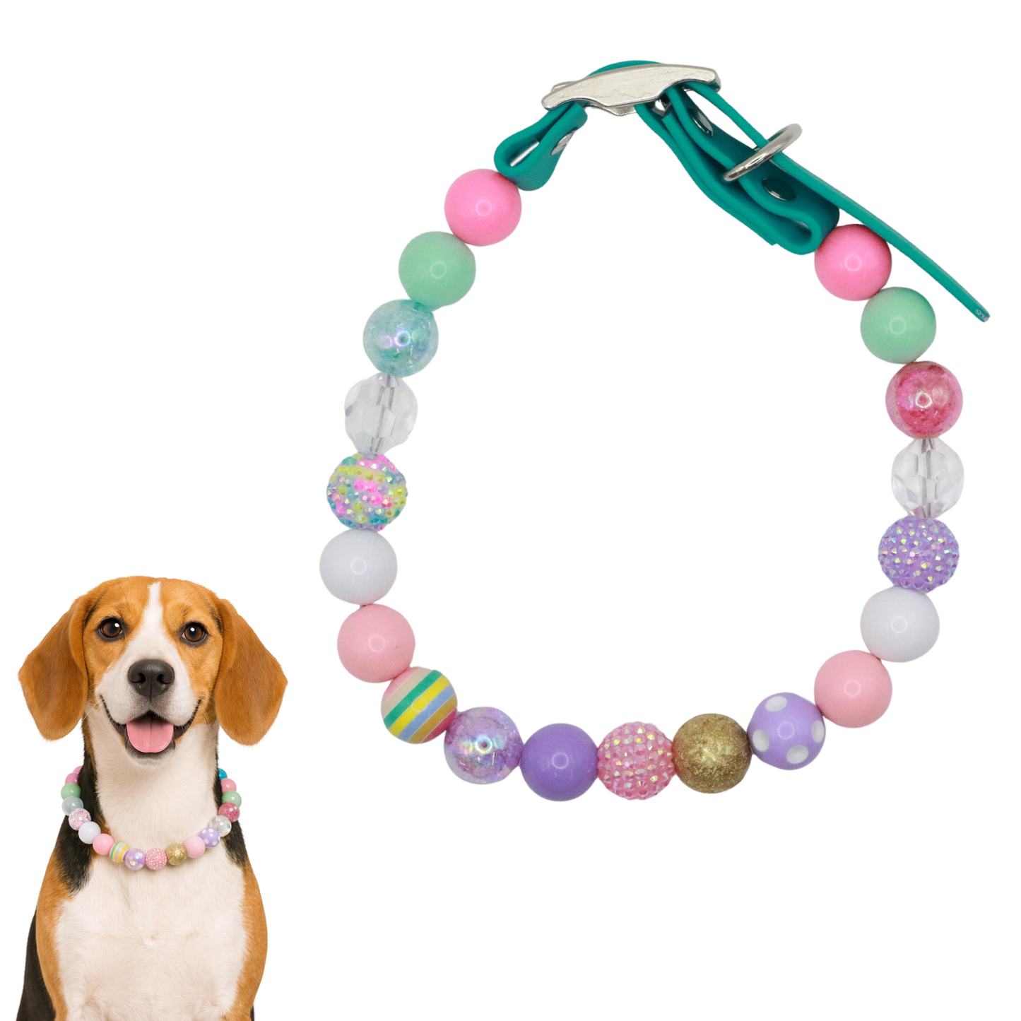 Beaded Easter Dog Collar-Adjustable