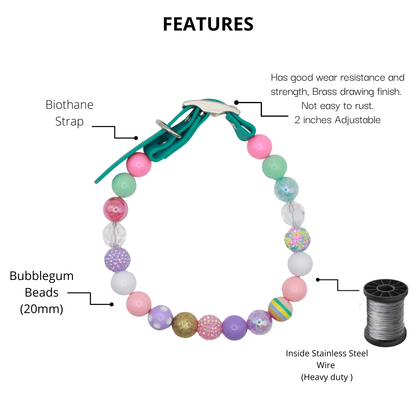Beaded Easter Dog Collar-Adjustable
