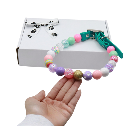 Beaded Easter Dog Collar-Adjustable