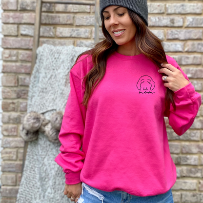 Custom Pet Name Sweater for Dog Mom with Breed & Name