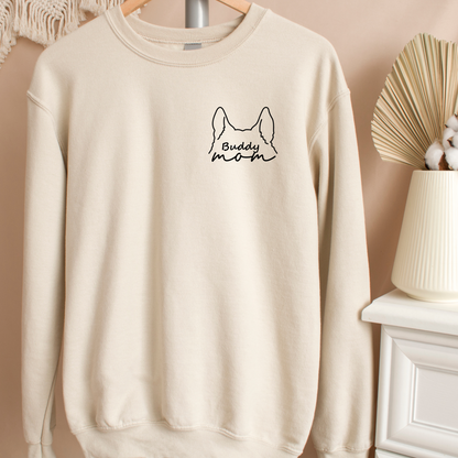 Custom Pet Name Sweater for Dog Mom with Breed & Name