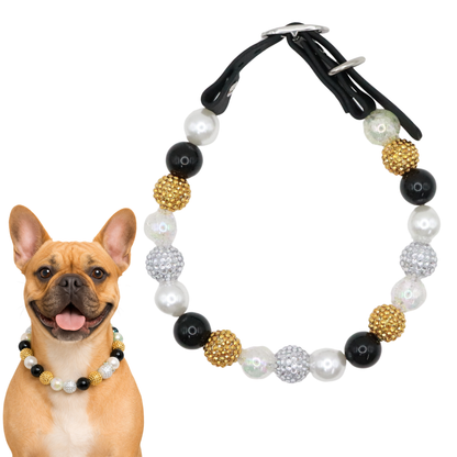 Shiny Beaded New Year Dog Collar-Adjustable