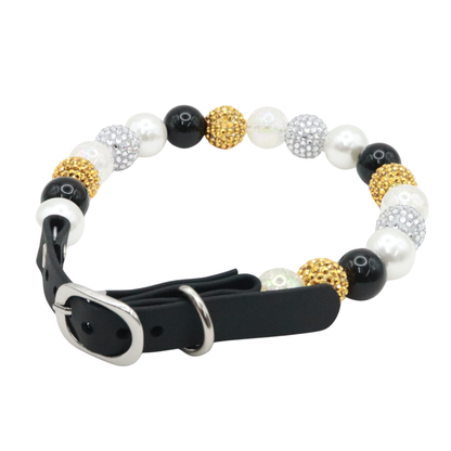 Shiny Beaded New Year Dog Collar-Adjustable
