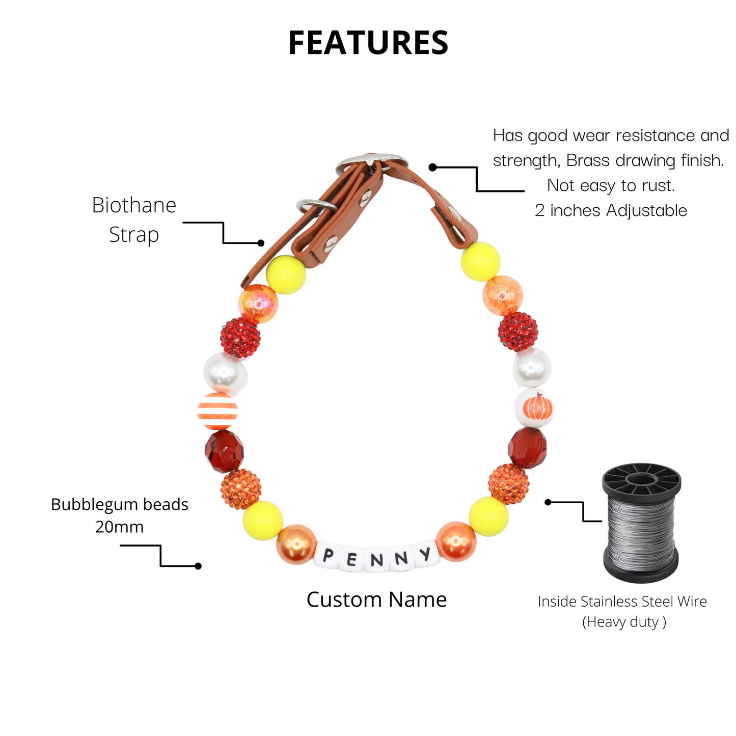 Custom Thanksgiving Dog Collar