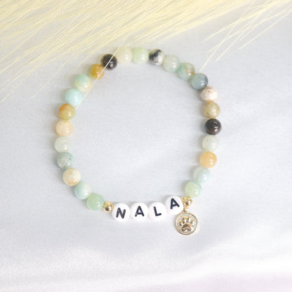 Custom dog/cat name bracelet-Memorial pet bracelet