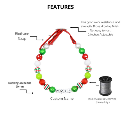 Custom Christmas Dog Collar-Adjustable