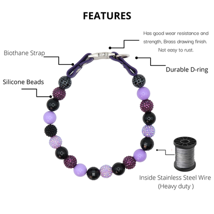 Gothic beaded dog collar-Quick