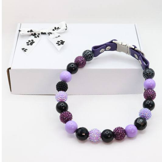 Gothic beaded dog collar-Quick