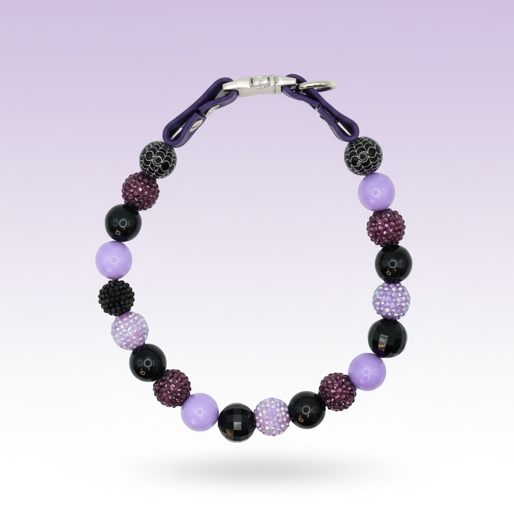 Gothic beaded dog collar-Quick