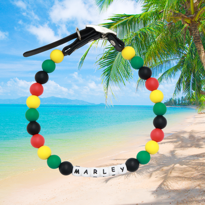 Rastafari friendship bracelet dog collar and bracelet set- Matching dog and owner- Adjustable