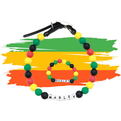 Rastafari friendship bracelet dog collar and bracelet set- Matching dog and owner- Adjustable