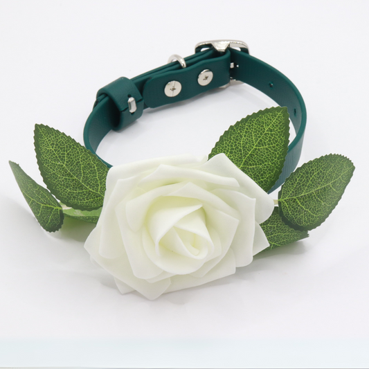 Biothane® Wedding Dog Collar with Flower