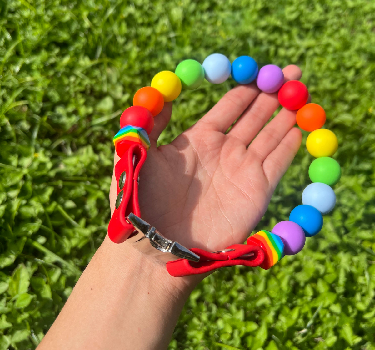 Rainbow Collar 🌈- Quick Release Isabella Style – AnitasStitches