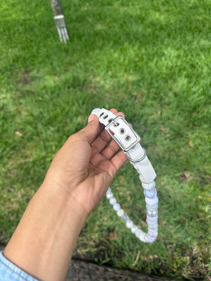 ¡Diseña tu propio collar AJUSTABLE para perros o gatos! Nombre, cuentas y correa personalizados