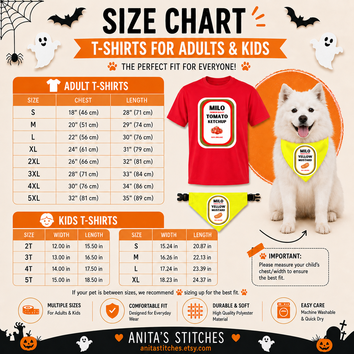 Dog And Owner Matching Halloween Costumes- Ketchup And Mustard
