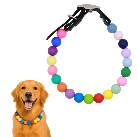 Adjustable Beaded Dog Collar