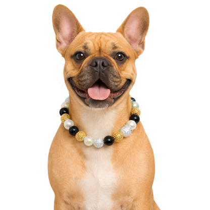 Shiny Beaded New Year Dog Collar-Adjustable
