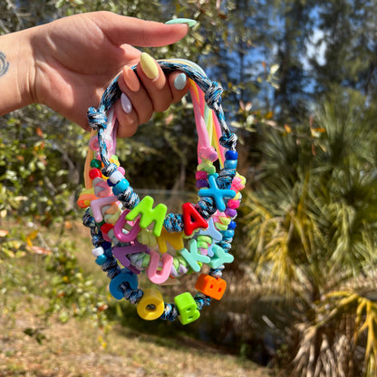 ¡Diseña tu propio collar AJUSTABLE para perros o gatos! Nombre, cuentas y correa personalizados
