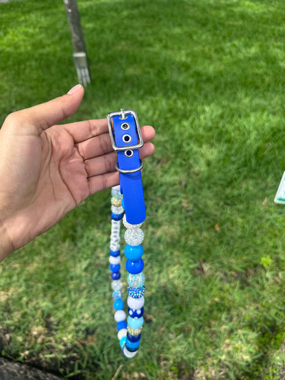 ¡Diseña tu propio collar AJUSTABLE para perros o gatos! Nombre, cuentas y correa personalizados