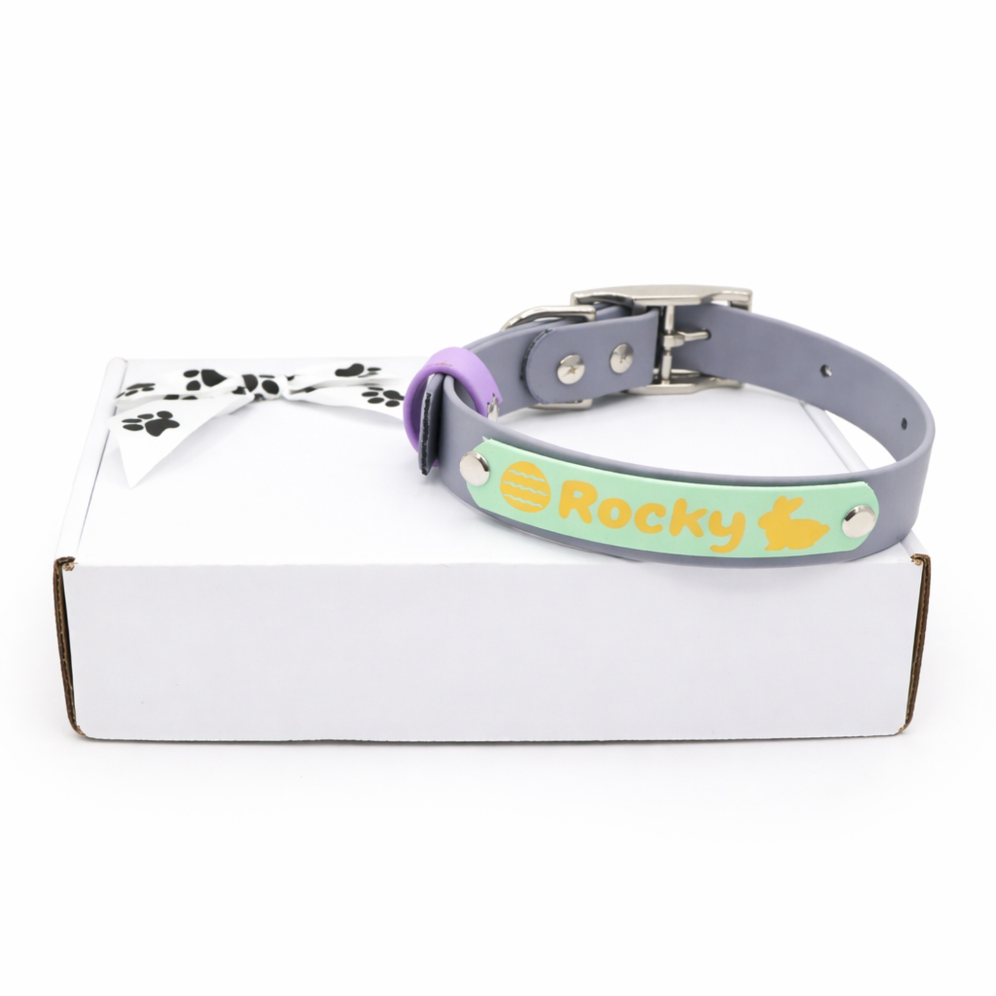 Easter Biothane® Dog Collar - Custom Name