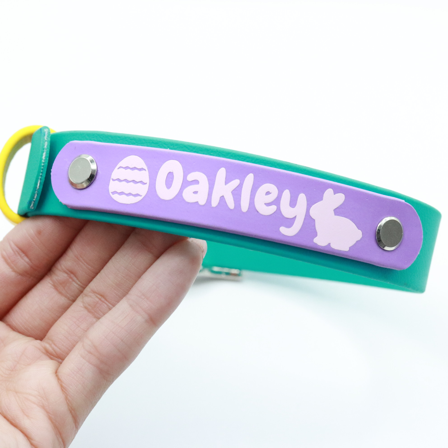Easter Biothane® Dog Collar - Custom Name