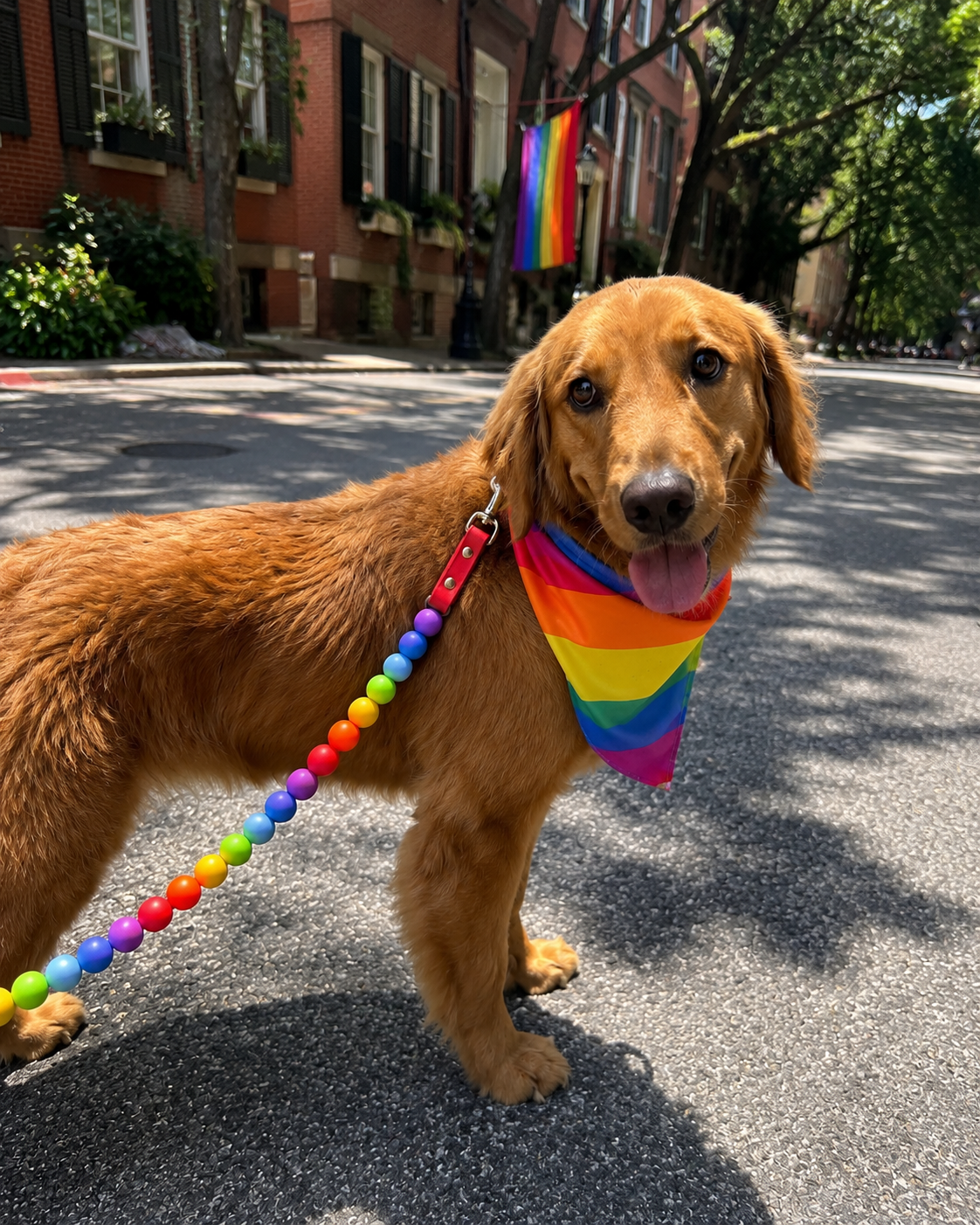 Pride Beaded dog leash