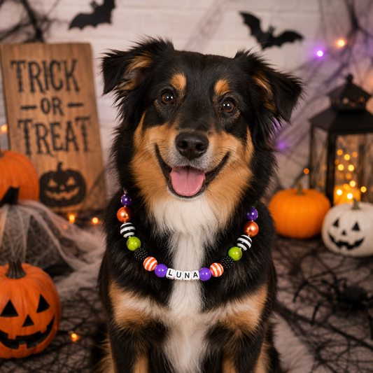 Custom Halloween Dog Collar- Adjustable